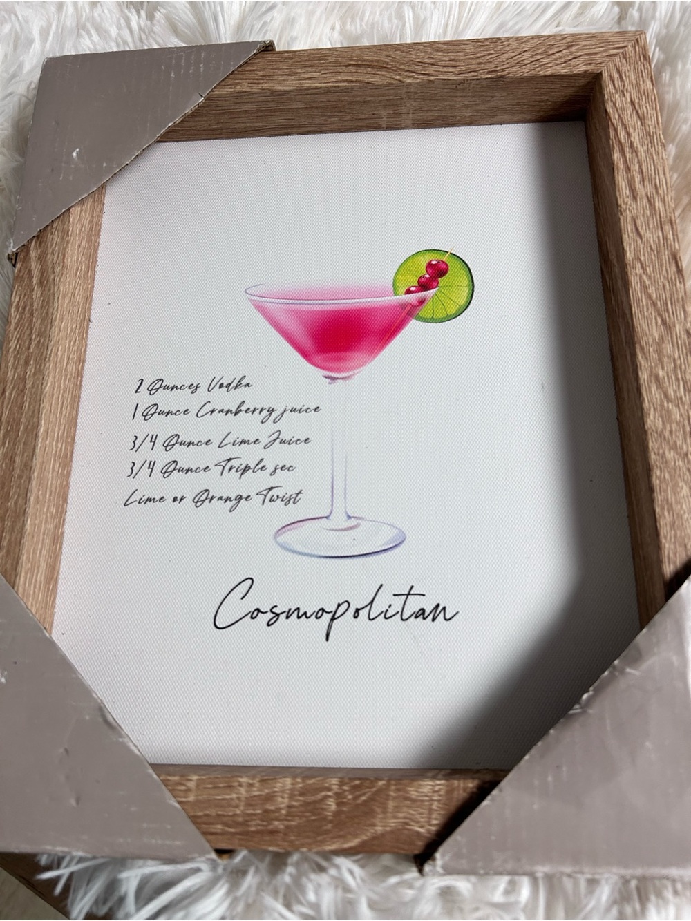 New Cosmopolitan Cocktail Framed Wall Art - Pink & Green - Picture 2 of 5
